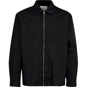 Solid Delon Zipper Overhemd Heren - Maat S