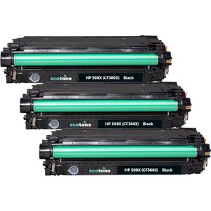 Ecopack (Replaces HP 508X CF360X toner) 3xBL - (BL 3x12500 Pages)