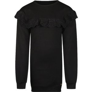 No Way Monday-Meisjes Jurk Ls.-Zwart