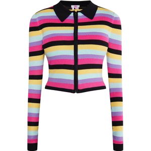 myMo - Gebreide Trui - Cropped - Multicolor - Viscosemix