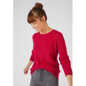 Damart - Pull in fantasietricot, alpacamix - Dames - Rood - L