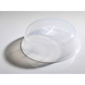 Magnetrondeksel afdekschaal - 26x26xh7 - Rond - Transparant 2 stuks