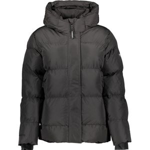 Superdry Jas Hooded 5 Baffle Sports Puffer W5011728a Black Dames Maat - M