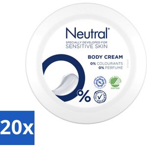 20 x Neutral Bodycrème Parfumvrije 250 ml - Parfumvrij - Kleurstoffenvrij - Jojoba Olie - Glycerine - Hydraterend