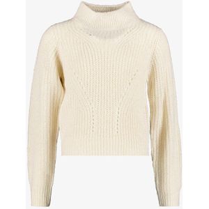 TwoDay meisjes sweater met col beige - Maat 170