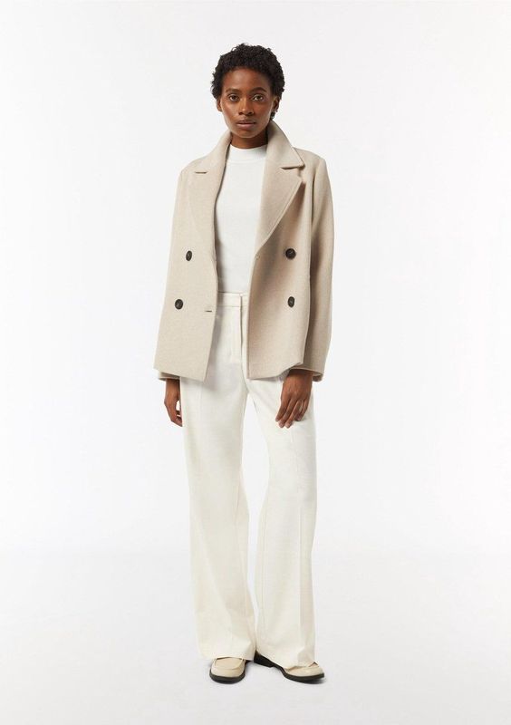 COMMA Bandplooibroek  beige