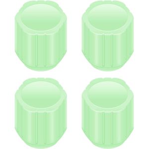 Set van 4 fluorescerende ventieldoppen met verlichting die oplichten in het donker, geschikt voor auto's, vrachtwagens en motorfietsen voor extra zichtbaarheid en stijl