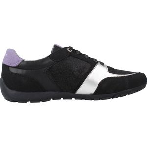 Geox - Ravex Sneakers - Zwart - Dames - Leer