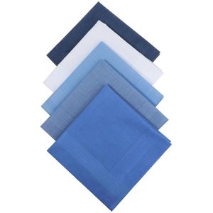 TRANKIELO® - 5 Stuks Katoenen Zakdoeken voor Mannen – Classic Pocket Squares Set – Zacht en Duurzaam, 40x40 cm