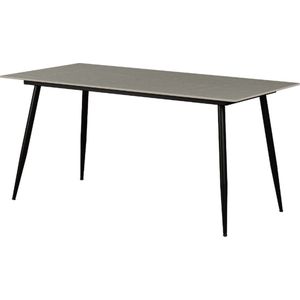 Eettafel Jules 150x80 cm marmerlook grijs