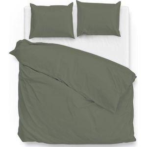 ZoHome Satinado Dekbedovertrek - Litsjumeaux XL - 260x200/220 cm - Army Green