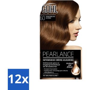 12 x Guhl - Crème-Kleuring - No. 60 Donkerblond - Permanente Haarkleur - 1 Pack - Haarverf Donkerblond - Crèmekleuring - Langdurige Kleur - Glans - Guhl