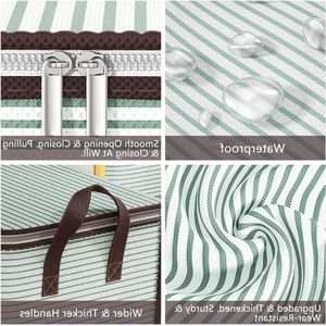 Opvouwbare Grote Opbergbakken voor Kleding - Set van 4 met Handvat en Ritsen