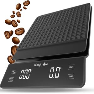 WeighJo Koffie Weegschaal - Digitale Keukenweegschaal - Precisieweegschaal - Barista