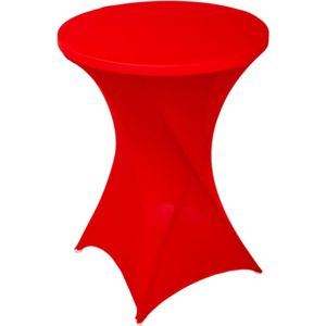 Statafelrok Rood – ∅80-85 x 110 cm – Stretch – Tafelrok voor Statafel – Geschikt voor Horeca Evenementen | Sta Tafel Hoes | Staantafelhoes | Cocktailparty | Trouwerij