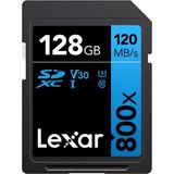 Lexar - SDXC Blue Series UHS-I 800x - Geheugenkaart - 128GB - V30
