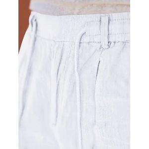 Bovista Linnen Broek Heren - Zomerbroek - Volwassenen - Lange Broek - Pantalon - Strandbroek - Zomer - Ibiza Stijl - Hemelsblauw - Maat S