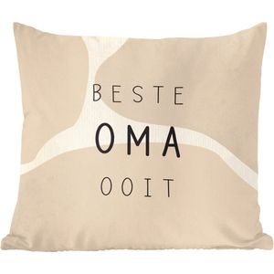Sierkussen - Moederdag Beste Oma Ooit Quote - Multicolor - 45 Cm X 45 Cm