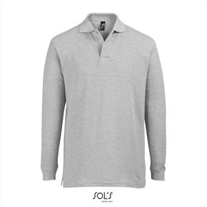 SOL'S Long Sleeve Polo Star L539 - Grey Melange - S