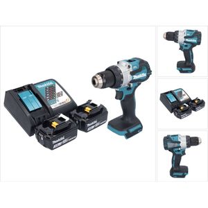 Makita DHP 489 RF accu klopboormachine 18 V 73 Nm borstelloos + 2x accu 3.0 Ah + lader