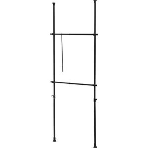 Telescopisch kledingrek Kemi verstelbaar zwart 105-278 cm