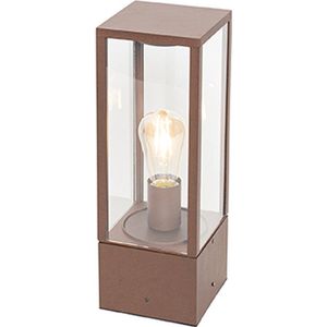 QAZQA charlois - Industriele Staande Buitenlamp | Staande Lamp voor buiten - 1 lichts - H 40 cm - Roestbruin - Industrieel - Buitenverlichting