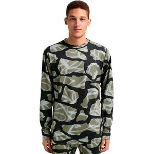 Burton Midweight Crew Lange Mouwen Basislaag Groen,Zwart S Man