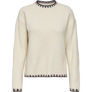 Jacqueline de Yong Trui Jdysilja On Contrast Pullover K 15361187 Sandshell/fudge Contrast Dames Maat - S