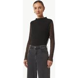 comma - T-Shirt - Plissé Mesh - Longsleeve