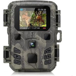FIBILA Outdoor Mini Trail Camera - Wildlife Camera - Wildcamera - Nachtzicht Camera - Bewegingssensor Camera - 4K HD 20MP - IP65 Waterdicht - Snelle Trigger van 0,3s - Compact Ontwerp voor Jacht en Beveiliging