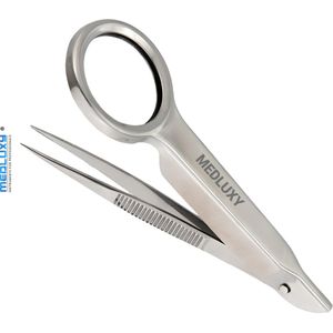 Medluxy - Splinter Pincet - Vergrootglas (loep) - niet verstelbaar - 10 cm - SP0010 (EHBO, Beauty, Hobby , Splinterpincet)