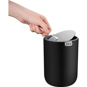 EKO Fandy Tafelafvalbak 1.5L - Plastic - Zwart - Fingerprintproof