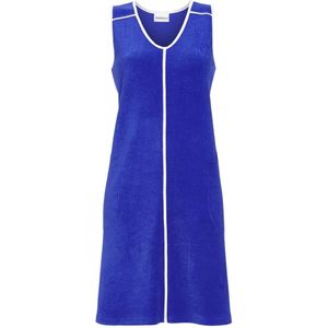 Sportief badstoffen strandjurkje blauw - Blauw - Maat - 40
