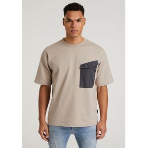 Chasin' T-shirt Eenvoudig T-shirt Curtis Beige Maat L