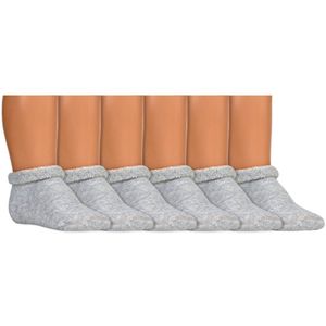 Baby sokken | Biologisch | Badstof | Kleur: Grijs | Maat: One Size | 6 paar