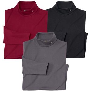 ATLAS FOR MEN - Set van 3 coltruien Mountain - Heren - Verkrijgbaar in grote maten - L