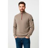 Ecoalf - Gebreide Trui - Bruin - Heren - Zip-Up