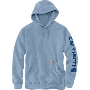 Carhartt Sleeve Logo Hooded Sweatshirt Alpine Blue Heather-XL