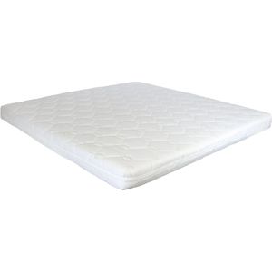 MamaLoes - Adam - Boxmatras - Wit - 88x88x6 cm - Kern van Polyetherschuim