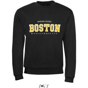 Sweatshirt 2-202 Boston Massachusetts -geel - Groen, xL
