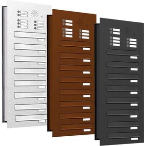 Inbouw met intercom 8 adressen_Brievenbus met intercompaneel inbouw_8_adressen__RVS