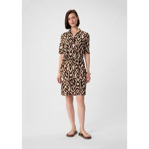 comma - Kleid - Dierenprint - Vloeiende Crêpe Jurk