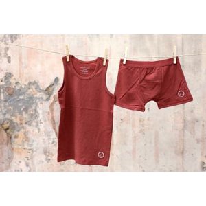 Tanktop - Singlet - Biologisch katoen - Terracotta - Unisex - 2-3 jaar