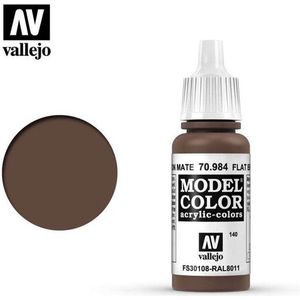 Vallejo 70984 Model Color Flat Brown - Acryl Verf flesje