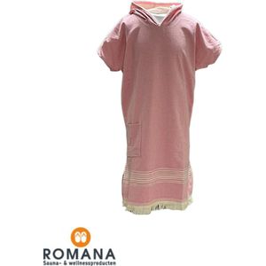 Romana Products Unisex Poncho - Badponcho - Surfponcho - Modieuze Poncho - Roze - Maat S/M