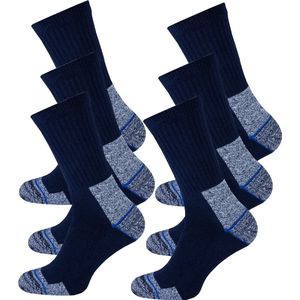 WeirdoSox - Werksokken heren met versterkte hiel en teen - 6 paar - Marine - Sokken Heren - Maat 43/46