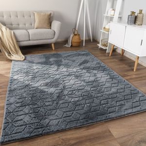 Paco Home Hoogpolig Vloerkleed Woonkamer Shaggy Scandinavisch Geometrisch Rhombus Modern 60x100 cm