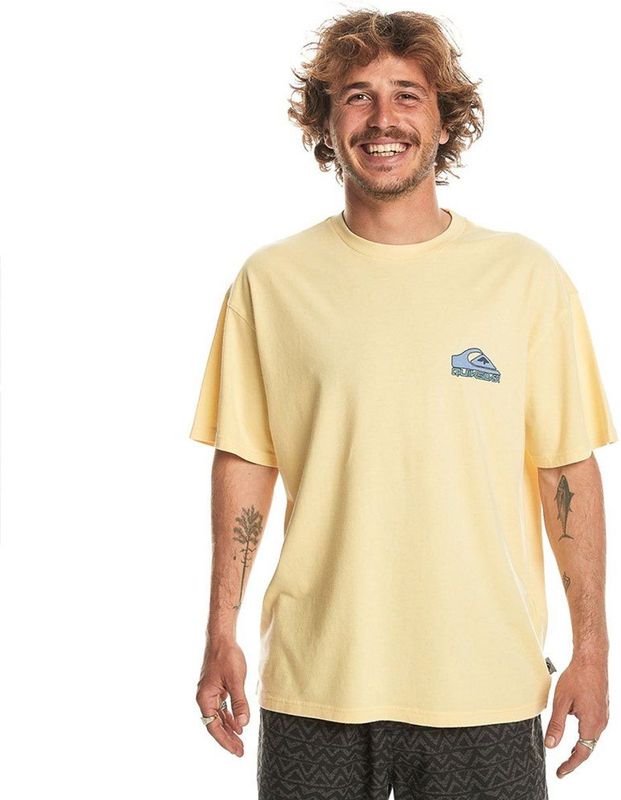 Quiksilver Take Us Back Logo T-shirt Met Korte Mouwen Geel L Man