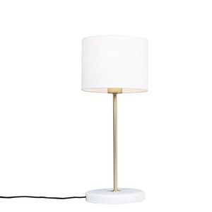 QAZQA Kaso - Moderne Tafellamp - 1 lichts - H 480 mm - Wit - Woonkamer | Slaapkamer | Keuken