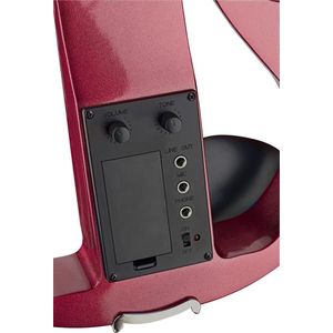Stagg Elektrische viool (Rood) inclusief soft case & hoofdtelefoon